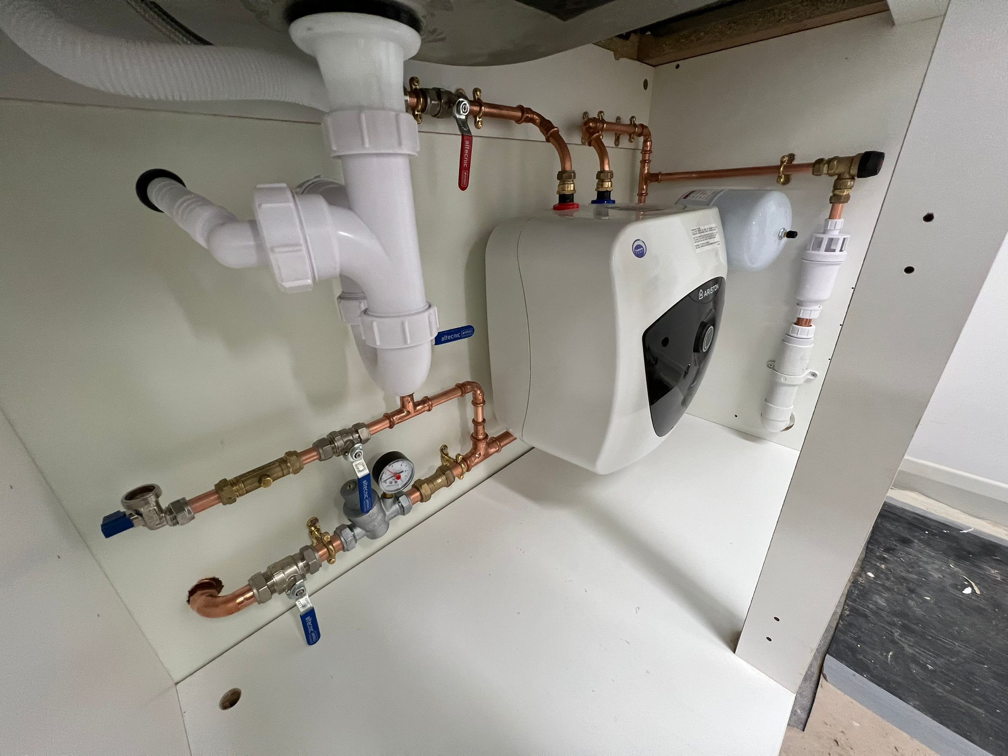 Under the sink water heater